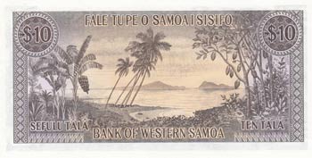 Western Samoa, 10 Tala, 1967, UNC, ... 