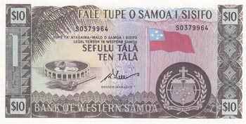 Western Samoa, 10 Tala, 1967, UNC, ... 