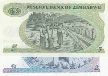 Zimbabwe, 2-5 Dollars, 1980/1983, ... 