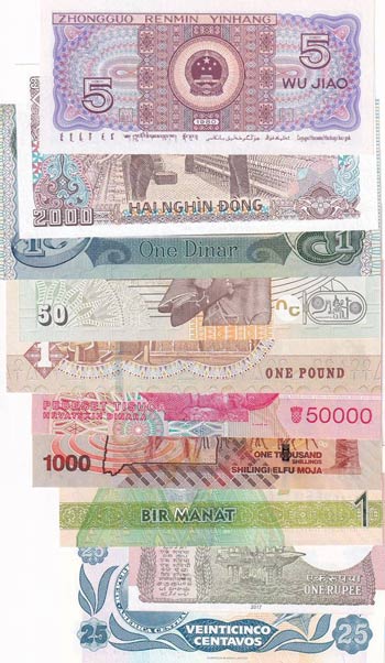 Mix Lot, UNC, (Total 10 banknotes) ... 