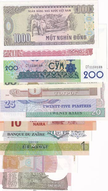 Mix Lot, UNC, (Total 11 banknotes) ... 