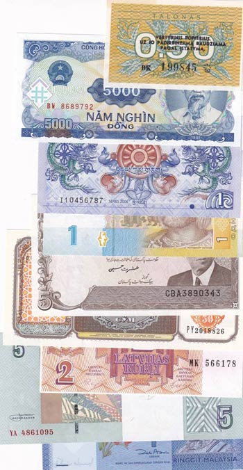Mix Lot, UNC, (Total 9 banknotes) ... 