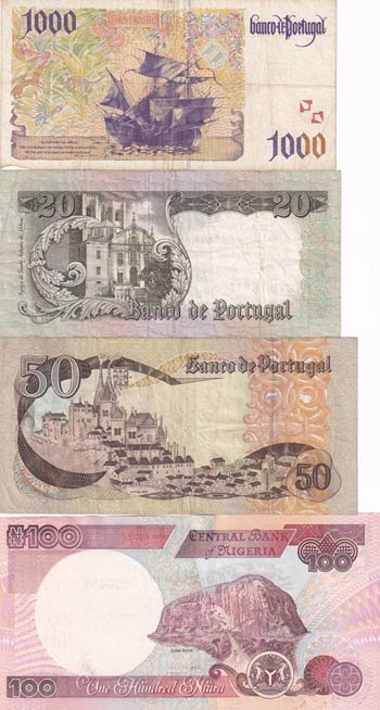 Mix Lot, (Total 4 banknotes) ... 
