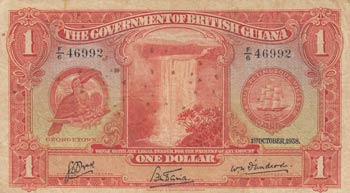 British Guiana, 1 Dollar, 1938, ... 