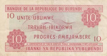 Burundi, 10 Francs, 1968, XF(+), ... 