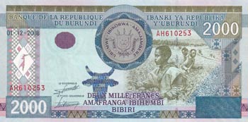Burundi, 2.000 Francs, 2008, UNC, ... 