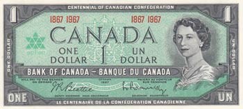 Canada, 1 Dollar, 1967, UNC, p84a ... 