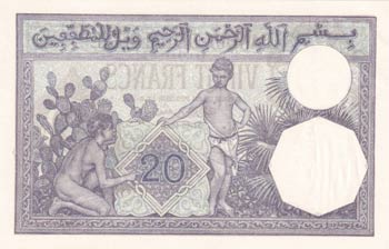 Algeria, 20 Francs, 1928, UNC, ... 
