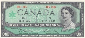 Canada, 1 Dollar, 1967, UNC, p84a ... 