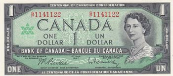 Canada, 1 Dollar, 1967, UNC, p84b ... 