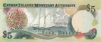Cayman Islands, 5 Dollars, 2005, ... 