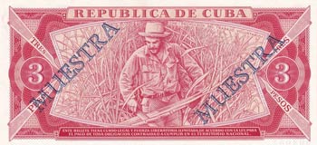 Cuba, 3 Pesos, 1986, UNC, p107s2, ... 