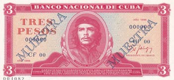 Cuba, 3 Pesos, 1986, UNC, p107s2, ... 