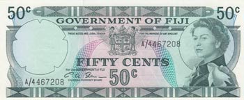 Fiji, 50 Cents, 1971, AUNC, p64b ... 