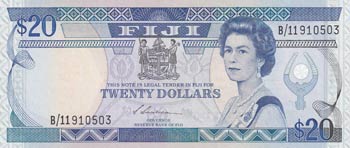 Fiji, 20 Dollars, 1988, UNC, p88a ... 