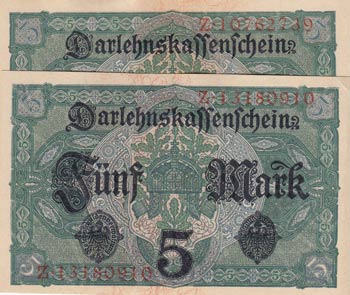 Germany, 5 Mark, 1917, UNC, p56b, ... 