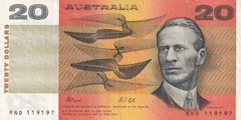Australia, 20 Dollars, 1991, VF, ... 