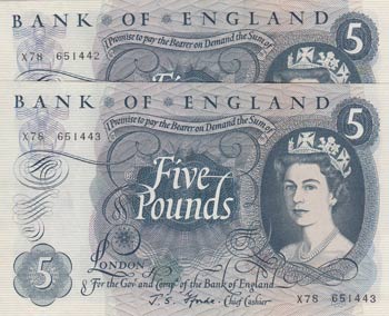 Great Britain, 5 Pounds, 1967, ... 