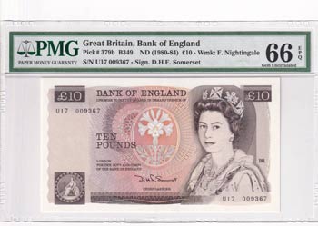 Great Britain, 10 Pounds, 1980-84, ... 