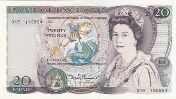 Great Britain, 20 Pounds, 1981/84, ... 