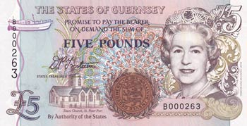 Guernsey, 5 Pound, 1996, UNC, p56 ... 