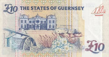Guernsey, 10 Pounds, 1995, AUNC, ... 