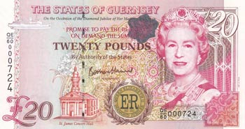 Guernsey, 20 Pounds, 2012, UNC, ... 