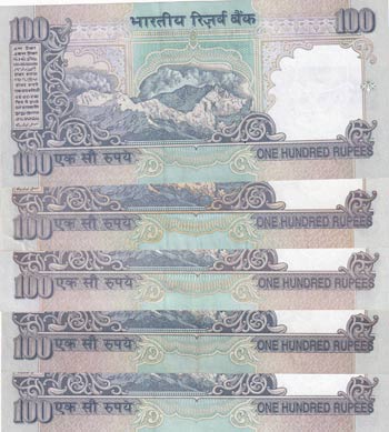 India, 100 Rupees, 1997, UNC, ... 