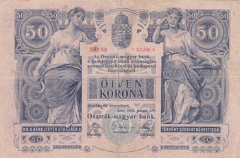 Austria, 50 Kronen, 1902, VF, p6  