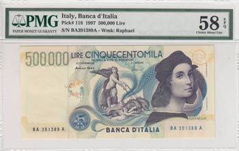 Italy, 500.000 Lire, 1997, ... 