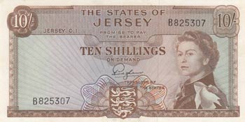 Jersey, 10 Shillings, 1963, ... 