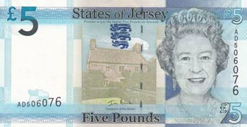 Jersey, 5 Pounds, 2010, UNC, p33a  ... 
