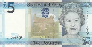 Jersey, 5 Pounds, 2010, UNC, p33a ... 