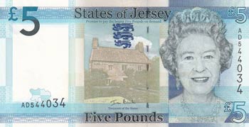Jersey, 5 Pounds, 2010, UNC, p33a ... 