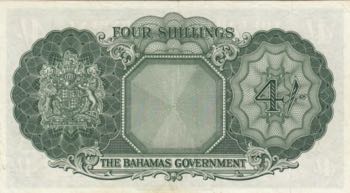 Bahamas, 4 Shillings, 1953, XF, ... 