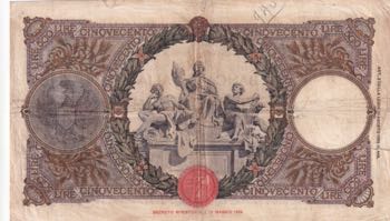 Italy, 500 Lire, 1935, FINE, p51c