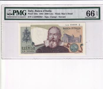 Italy, 2.000 Lire, 1983, UNC, p103c