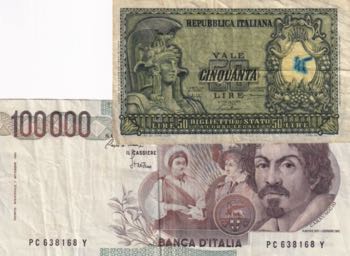 Italy, 50-100.000 Lire, (Total 2 ... 
