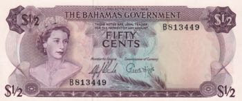 Bahamas, 1/2 Dollar, 1965, UNC, ... 