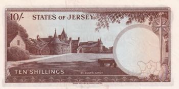Jersey, 10 Shillings, 1963, XF(+), ... 