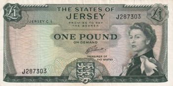 Jersey, 1 Pound, 1963, VF(+), p8b