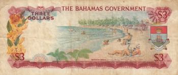 Bahamas, 3 Dollars, 1965, VF, p19a