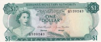 Bahamas, 1 Dollar, 1968, UNC, p27a