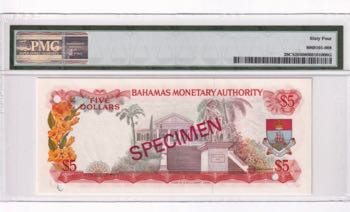 Bahamas, 5 Dollars, 1968, UNC, ... 