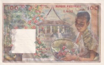 Lao, 100 Kip, 1957, UNC, p6a