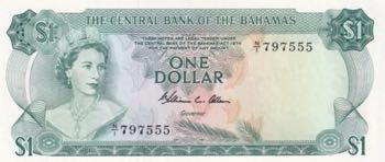Bahamas, 1 Dollar, 1974, UNC, p35b