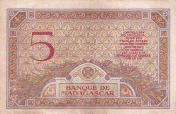 Madagascar, 5 Francs, 1937, AUNC, ... 