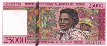 Madagascar, 25.000 Francs, 1998, ... 
