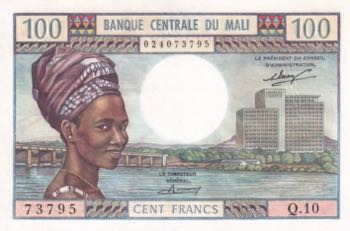 Mali, 100 Francs, 1972/1973, UNC, ... 