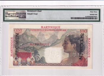 Martinique, 100 Francs, 1947-49, ... 
